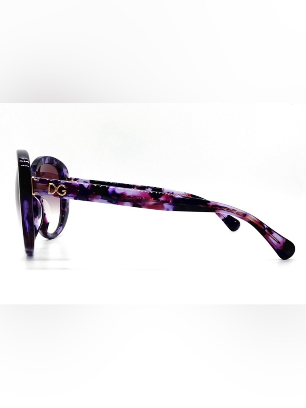 EUC [Dolce & Gabbana] Purple Tortoiseshell Gradient Lens Women's Sunglasses - Picture 5 of 13